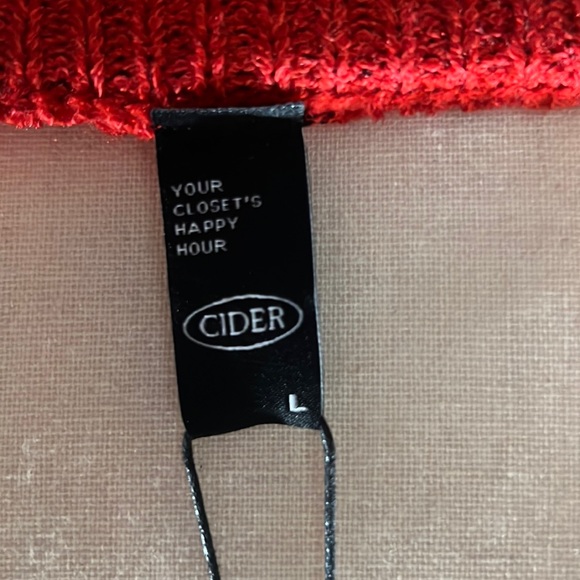 CIDER Solid Hollow Out Knitted High Waist Skirt (or strapless dress) NWT Size L - Picture 13 of 15